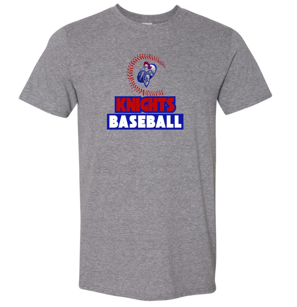 "Knights Baseball Stitches on Top" Tee