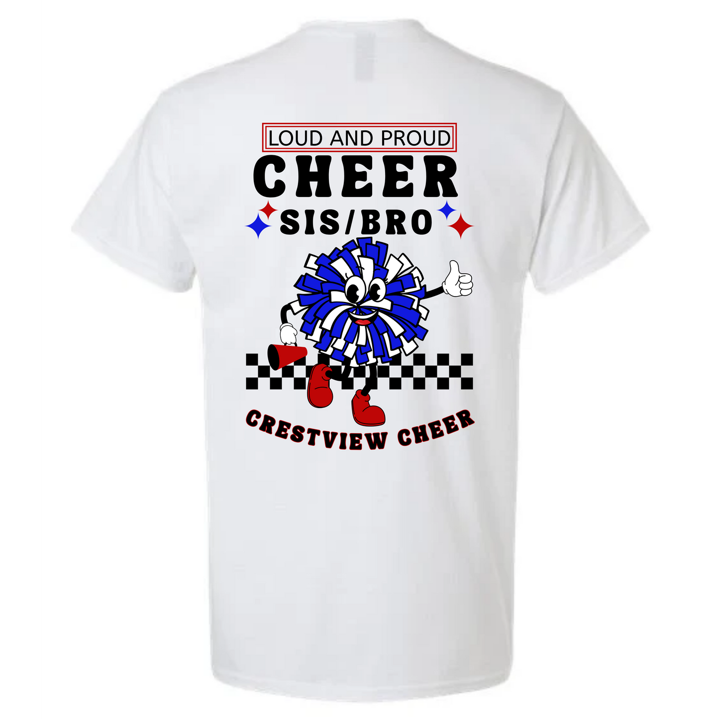 Custom Cheer Sis Or Bro Tee