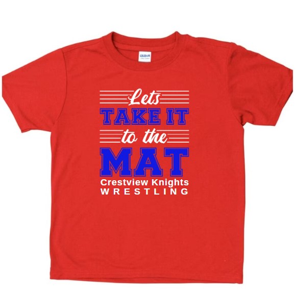 Crestview "Let's Take It To the Mat" YOUTH Wrestling Tee