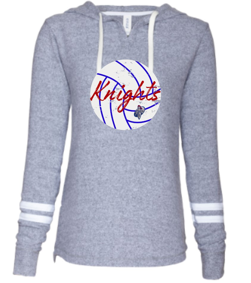 Crestview "Knights Volleyball" Ladies Hacci Pullover Hood