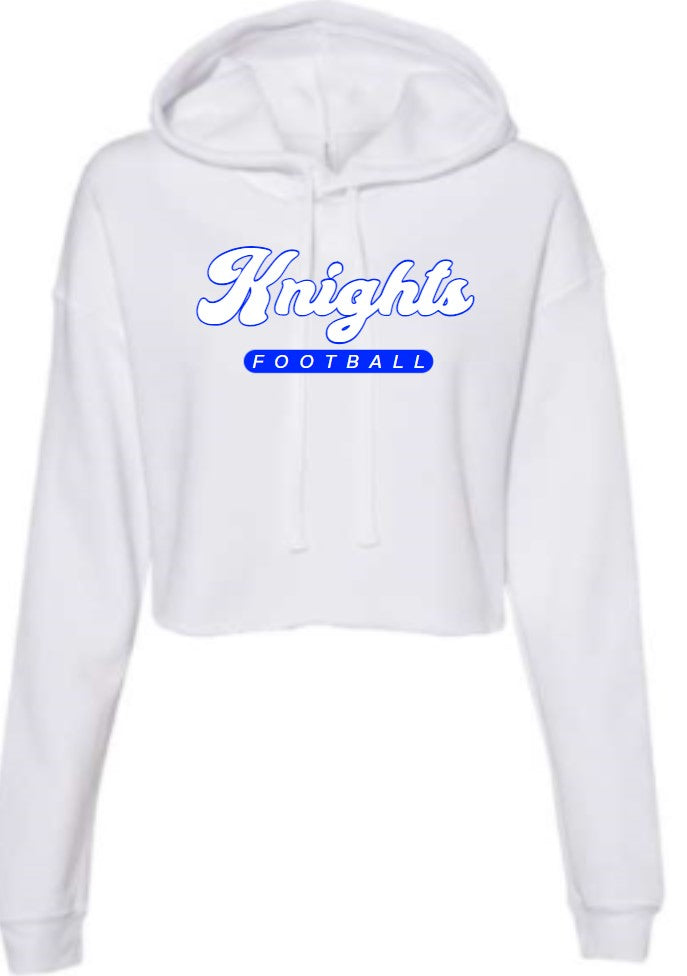 Crestview "Knights Football" Women's Fleece Cropped Hoodie