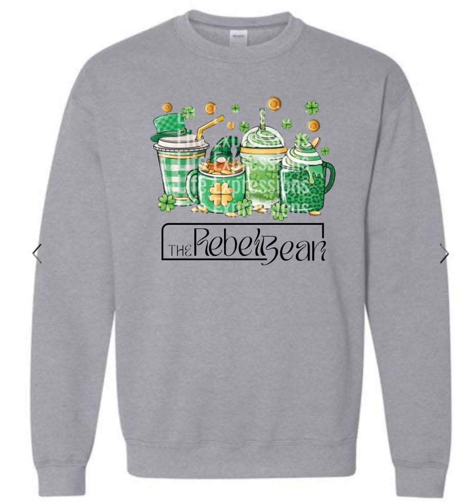 The Rebel Bean "St, Patty's Coffee" Crewneck Sweatshirt