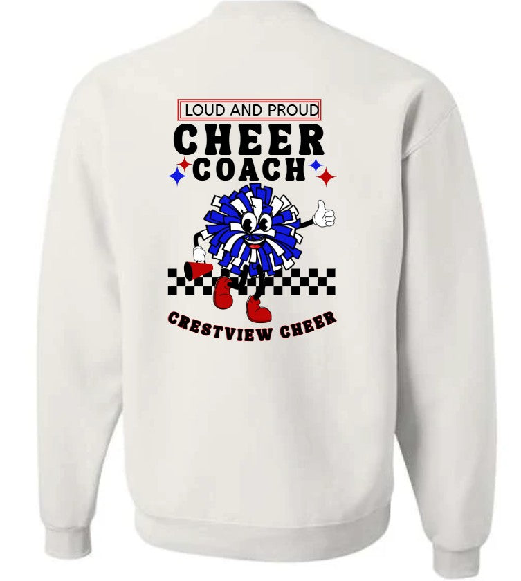 Custom Cheer Coach Crewneck Sweatshirt