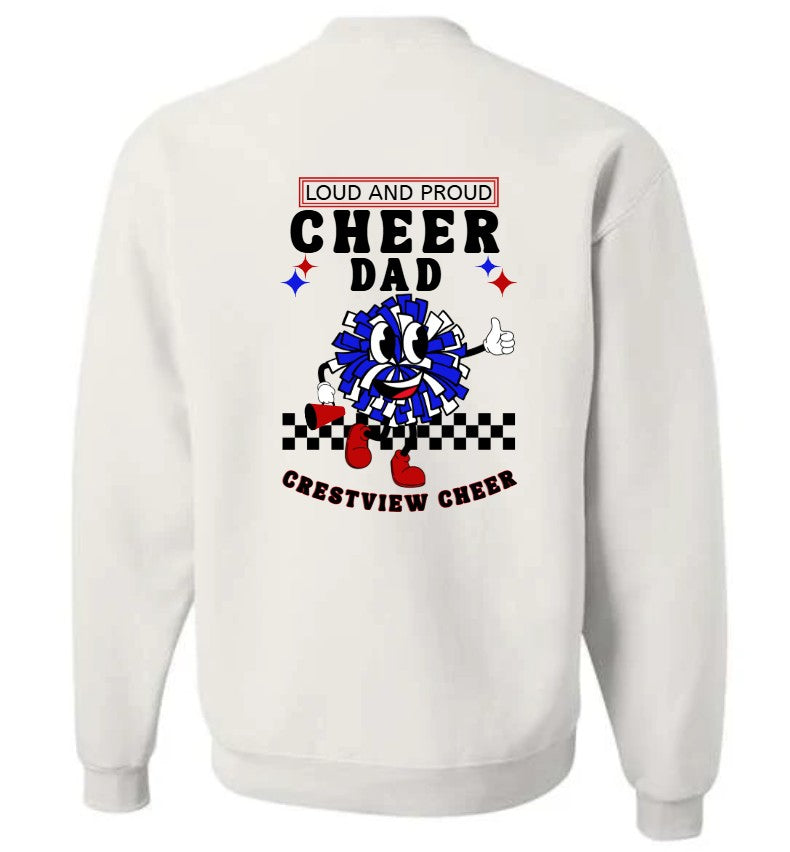 Custom Cheer Dad Crewneck Sweatshirt