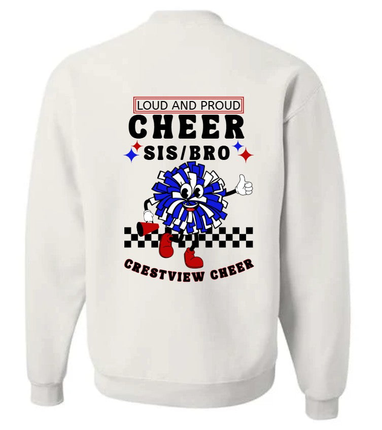 Custom Cheer Sis or Bro Crewneck Sweatshirt