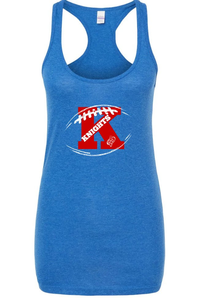 "Monogram Football" Women's Racerback Tank