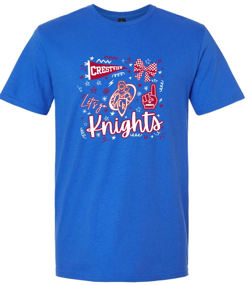 "Let's Go Knights Scramble" Tee Shirt