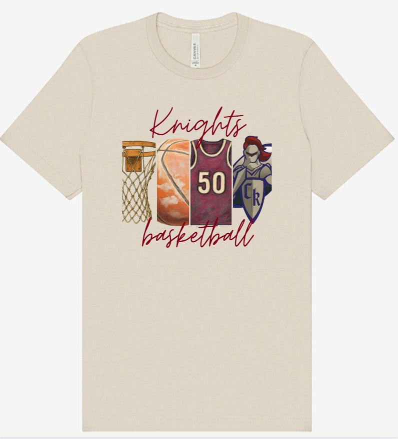 "Vintage Knights Basketball" Tee
