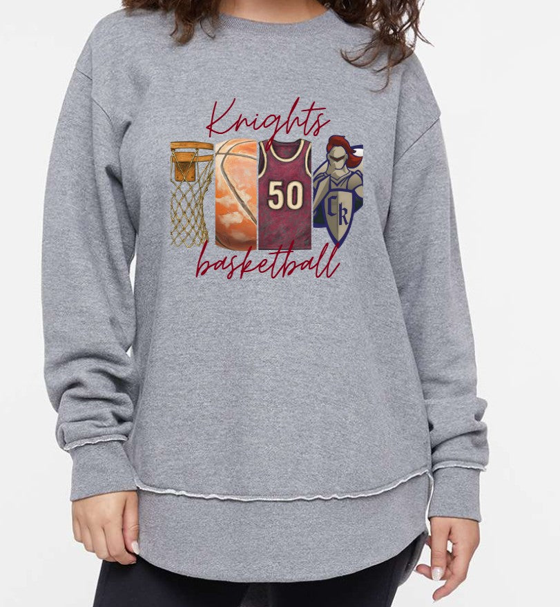 "Vintage Knights Basketball" Crewneck Sweatshirt