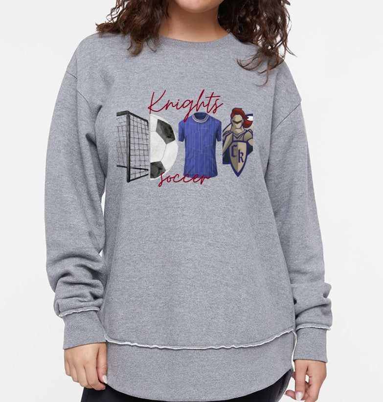 "Vintage Knights Soccer" Crewneck Sweatshirt