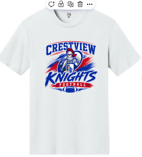 “Defend the Blue and Red Crestview Knights Football” Tee