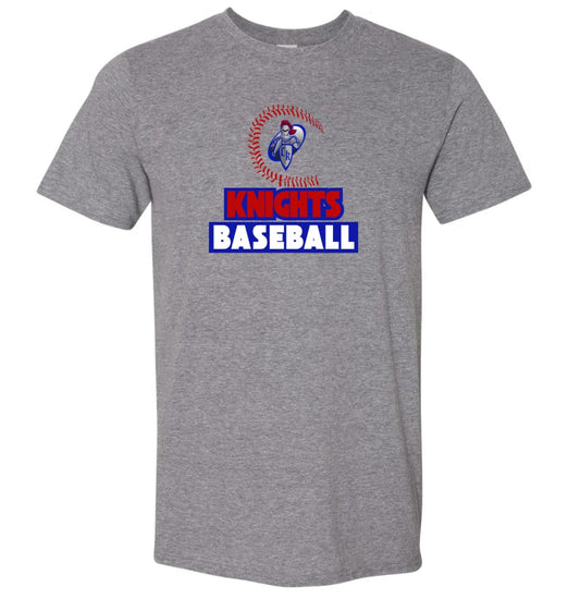 "Knights Baseball Stitches on Top" Tee