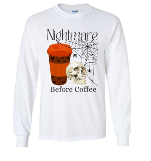 The Rebel Bean "Nightmare Before Coffee" Long Sleeve Tee