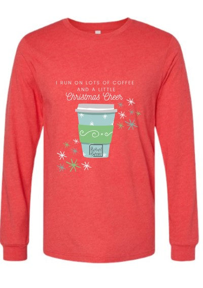 The Rebel Bean "I Run on Lots of Coffee" Bella Long Sleeve Tee