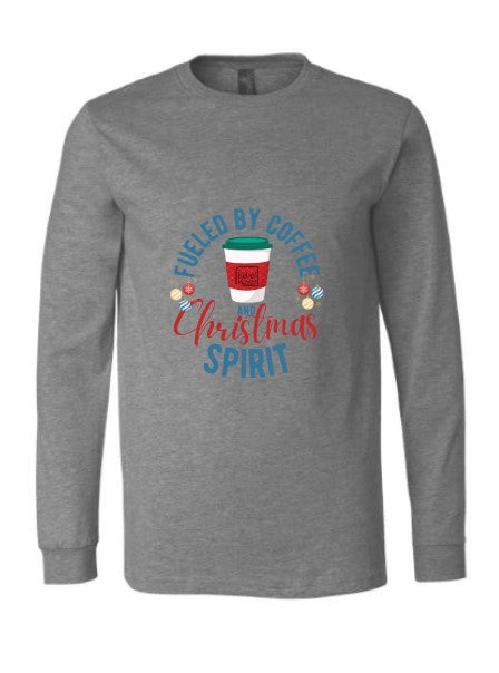 The Rebel Bean "Fueled by Coffee" Bella Long Sleeve Tee
