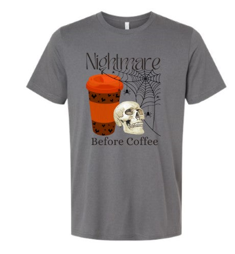 The Rebel Bean "Nightmare Before Coffee" Bella Short Sleeve Tee