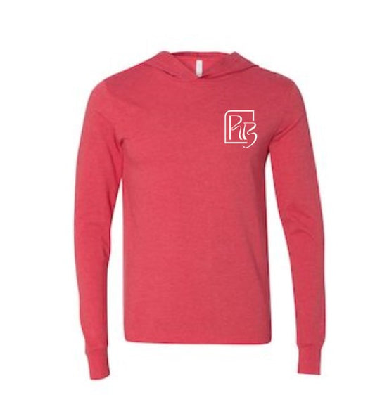 The Rebel Bean "Double Logo" Long Sleeve Hooded T-Shirt