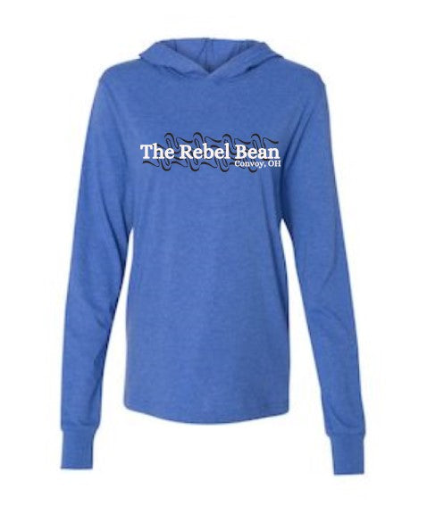 The Rebel Bean "Life Begins After Coffee" Long Sleeve Hooded T-Shirt