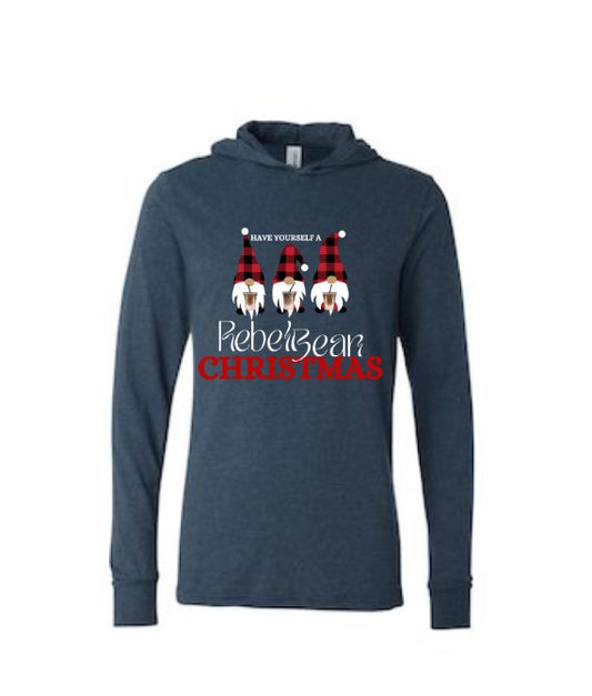 The Rebel Bean "Have Yourself a Rebel Bean Christmas" Long Sleeve Hooded T-Shirt