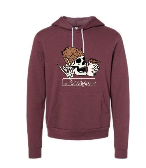 The Rebel Bean "I Got Coffee in My Bones" Fleece Hooded Sweatshirt