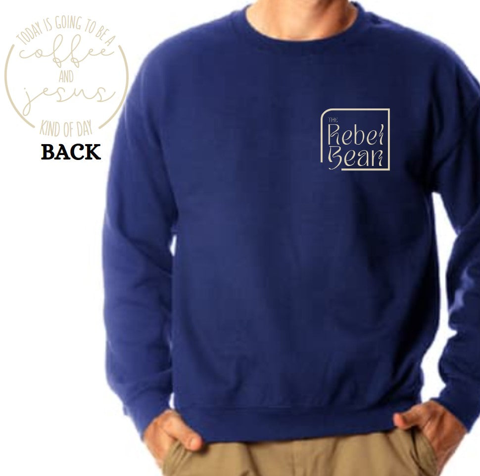 The Rebel Bean "Coffee and Jesus" Boscov Crewneck Sweatshirt