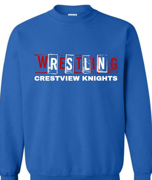 "Wrestling Crestview Knights" Crewneck