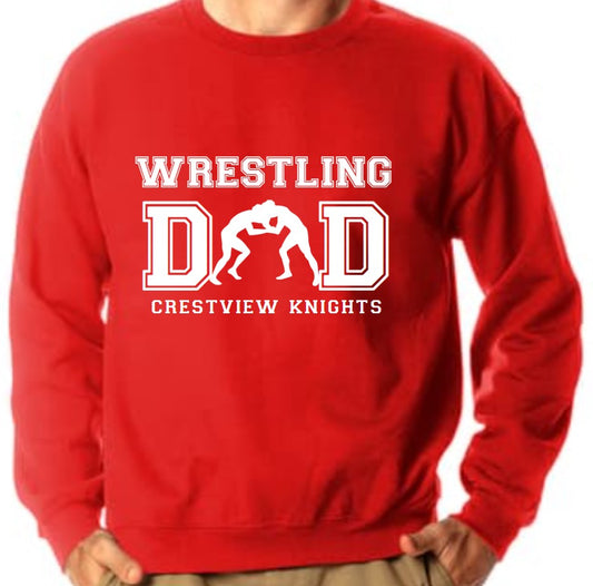 Crestview "Wrestling DAD" Wrestling Crewneck