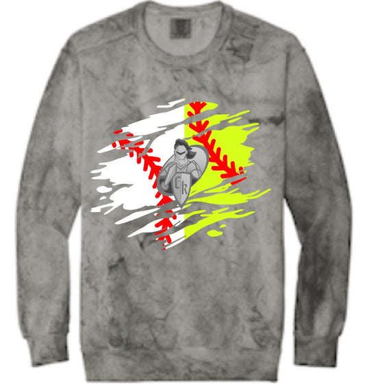 Crestview "Baseball/Softball" LE Colorblast Crewneck Sweatshirt