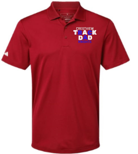 Crestview "Track Dad" Adidas Polo