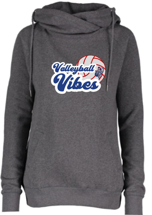 Crestview "Volleyball Vibes" Women's Funnel Neck Hoodie
