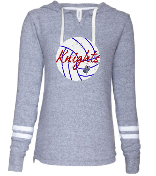 Crestview "Knights Volleyball" Ladies Hacci Pullover Hood