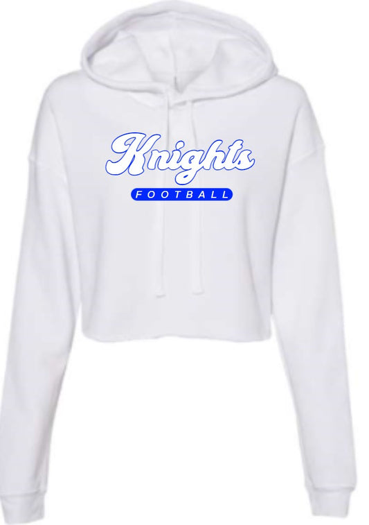 Crestview "Knights Football" Women's Fleece Cropped Hoodie