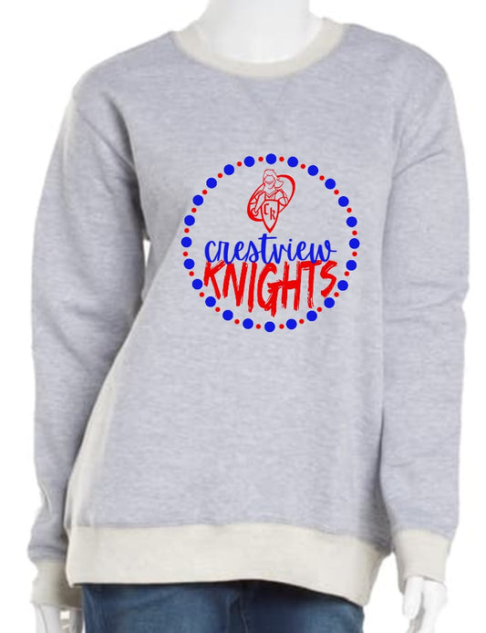 Crestview "Dotted Circle" Women' Boscov Crew Sweatshirt