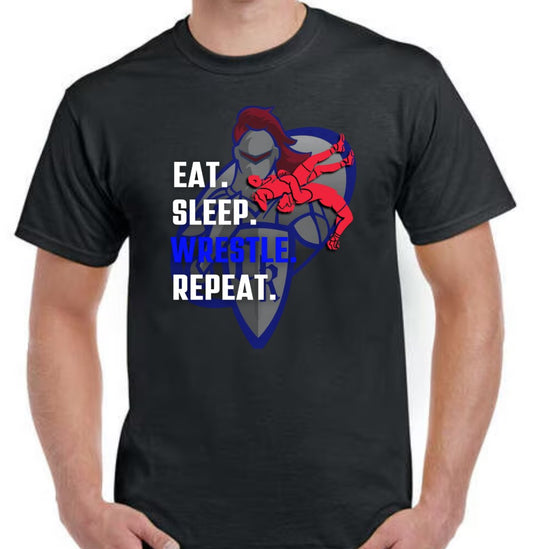 Crestview "Hip Throw EatSleepWrestleRepeat" Wrestling Tee