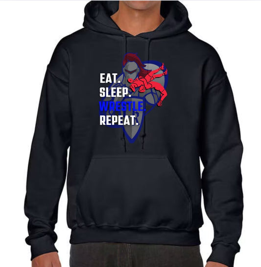 Crestview "Hip Toss EatSleepWrestleRepeat" Wrestling Hoodie