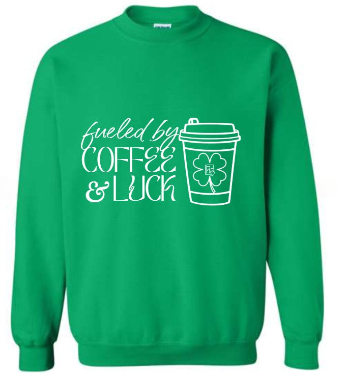 The Rebel Bean "Fueled by Coffee & Luck" Crewneck Sweatshirt