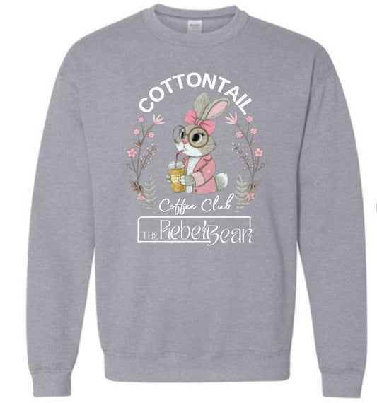 The Rebel Bean "Cottontail Coffee Club" Crewneck Sweatshirt