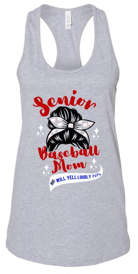 Senior Baseball Mom Next Level Racerback Tank
