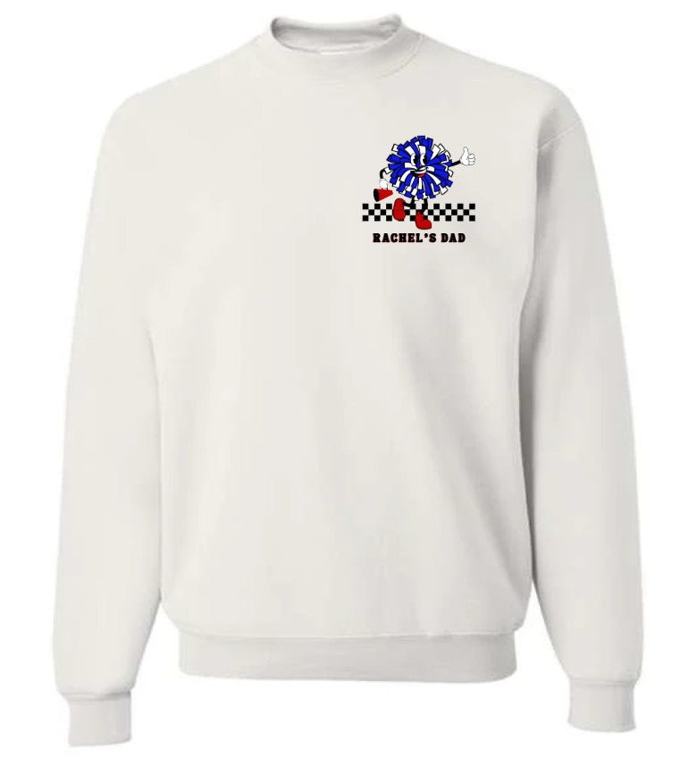 Custom Cheer Dad Crewneck Sweatshirt