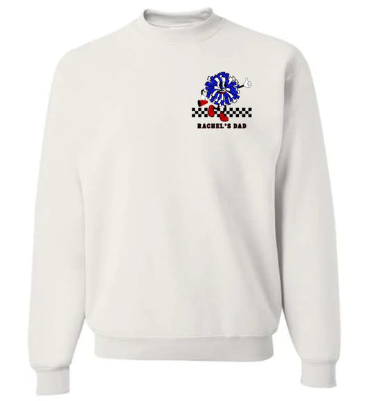 Custom Cheer Dad Crewneck Sweatshirt