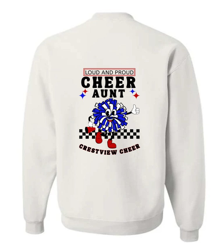 Custom Cheer Aunt Crewneck Sweatshirt