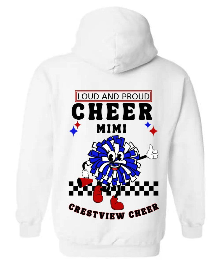 Custom Cheer Grandma or Grandpa Hoodie Sweatshirt