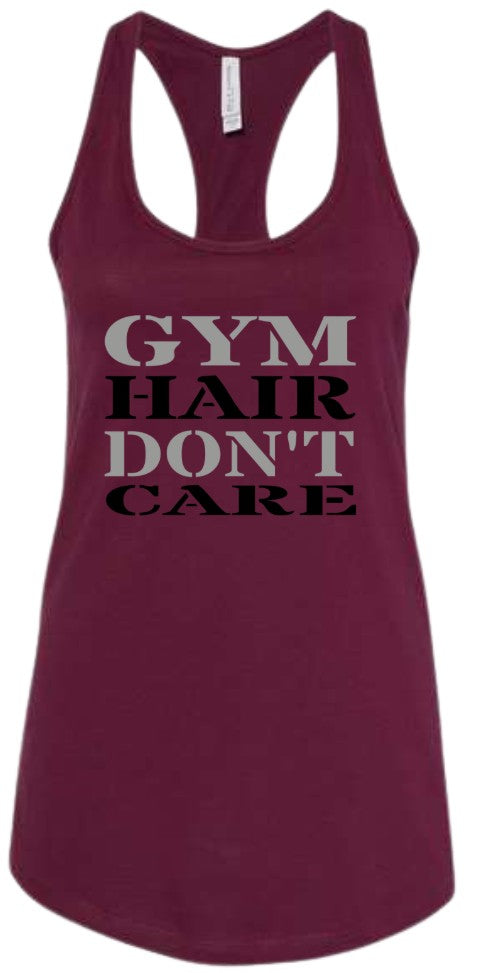 Gym Hair Don't Care Women's Racerback Tank