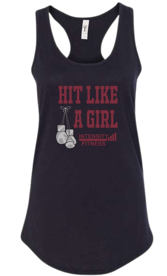 Hit Like a Girl Women's Racerback Tank