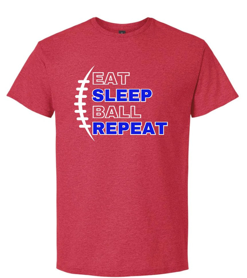 "EAT SLEEP BALL REPEAT" Tee