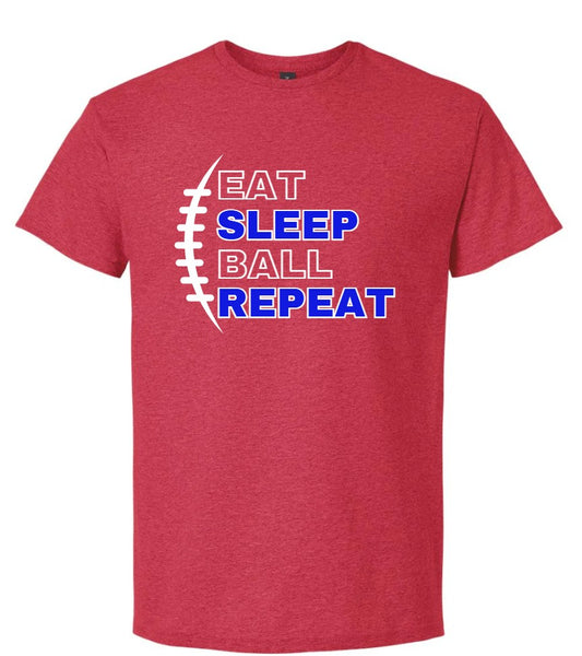 "EAT SLEEP BALL REPEAT" Tee