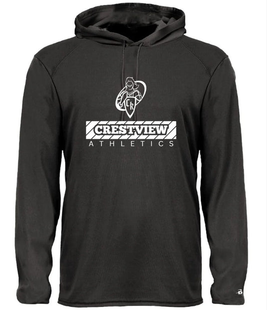 "Crestview Athletics" Long Sleeve Hooded Tee