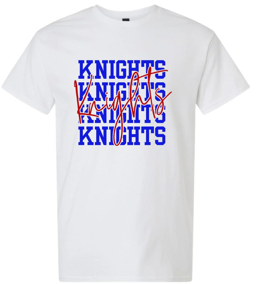 "Knights Repeated Overlay" Tee Shirt