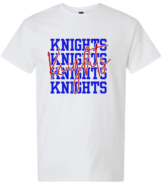 "Knights Repeated Overlay" Tee Shirt