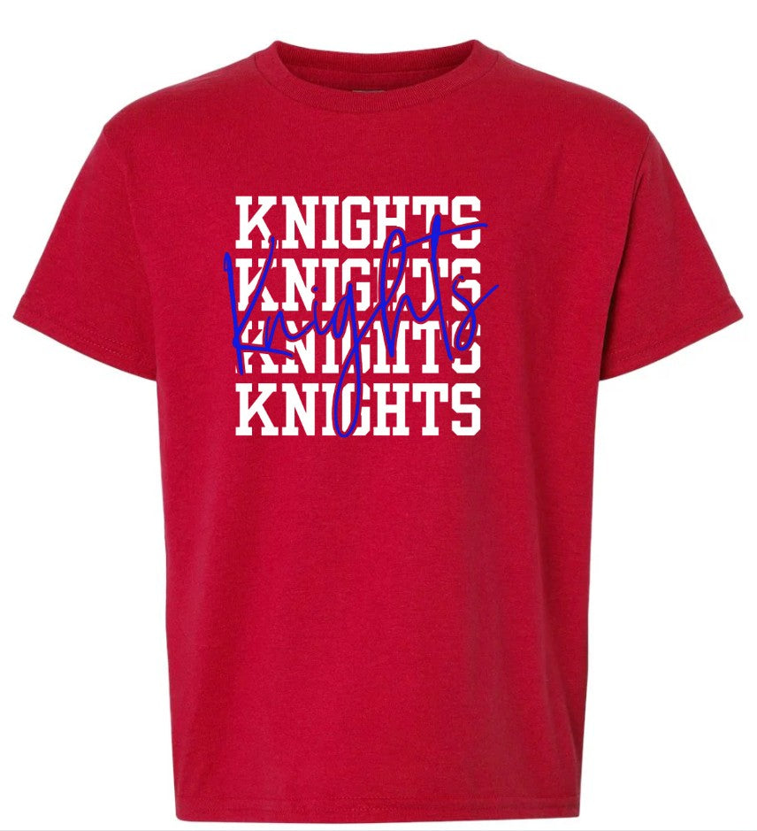 "Knights Repeated Overlay" Tee Shirt